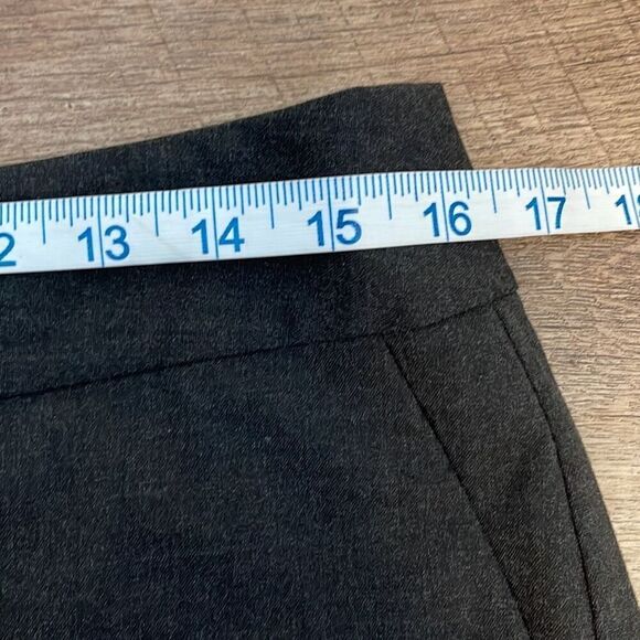 Banana Republic Womens Back Zip Cotton Blend Mini Pencil Skirt Charcoal Size 10P - Picture 5 of 6